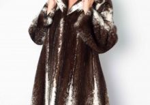 Coat mink black-cross